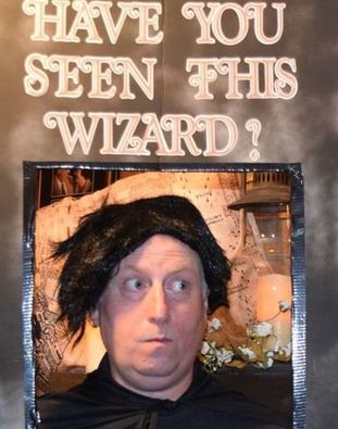 Magician Scott Starkey, posing as Professor Snape at a Harry Potter party. HAVE YOU SEEN THIS WIZARD?